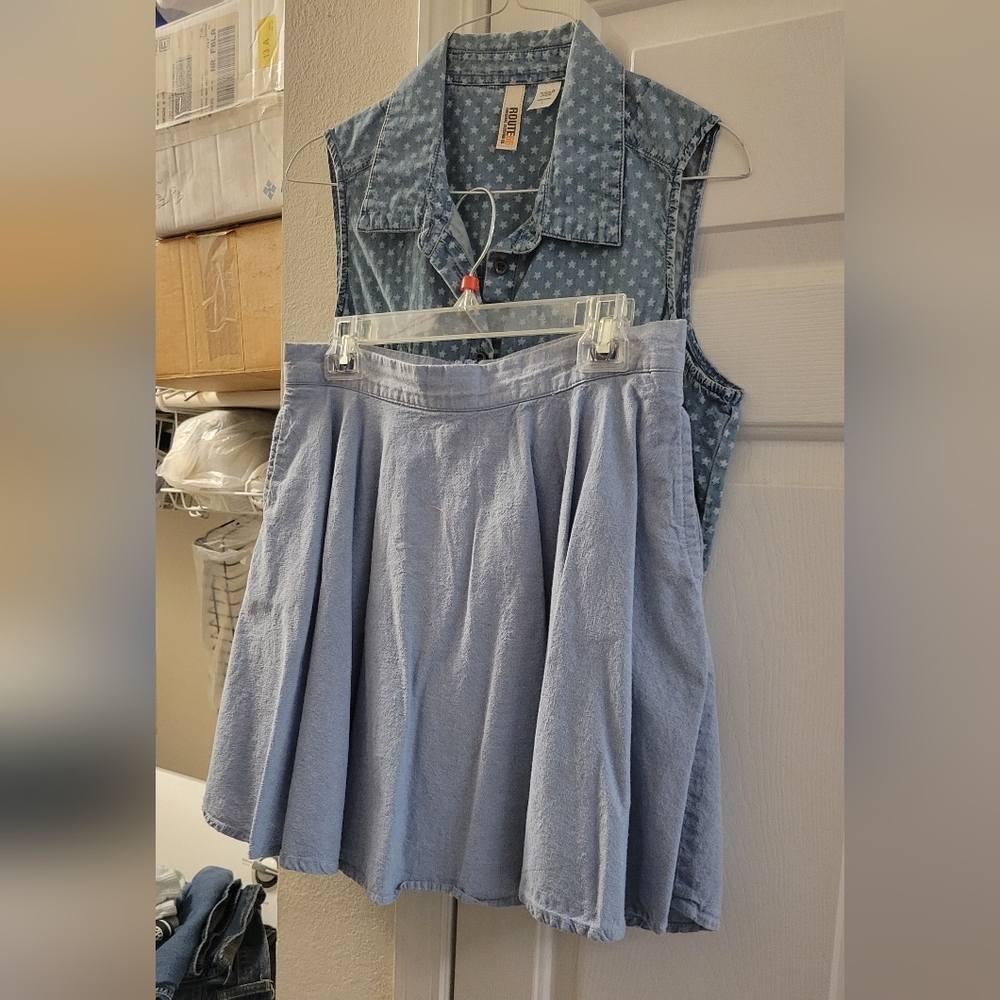 Route 66 top with Bongo skirt set